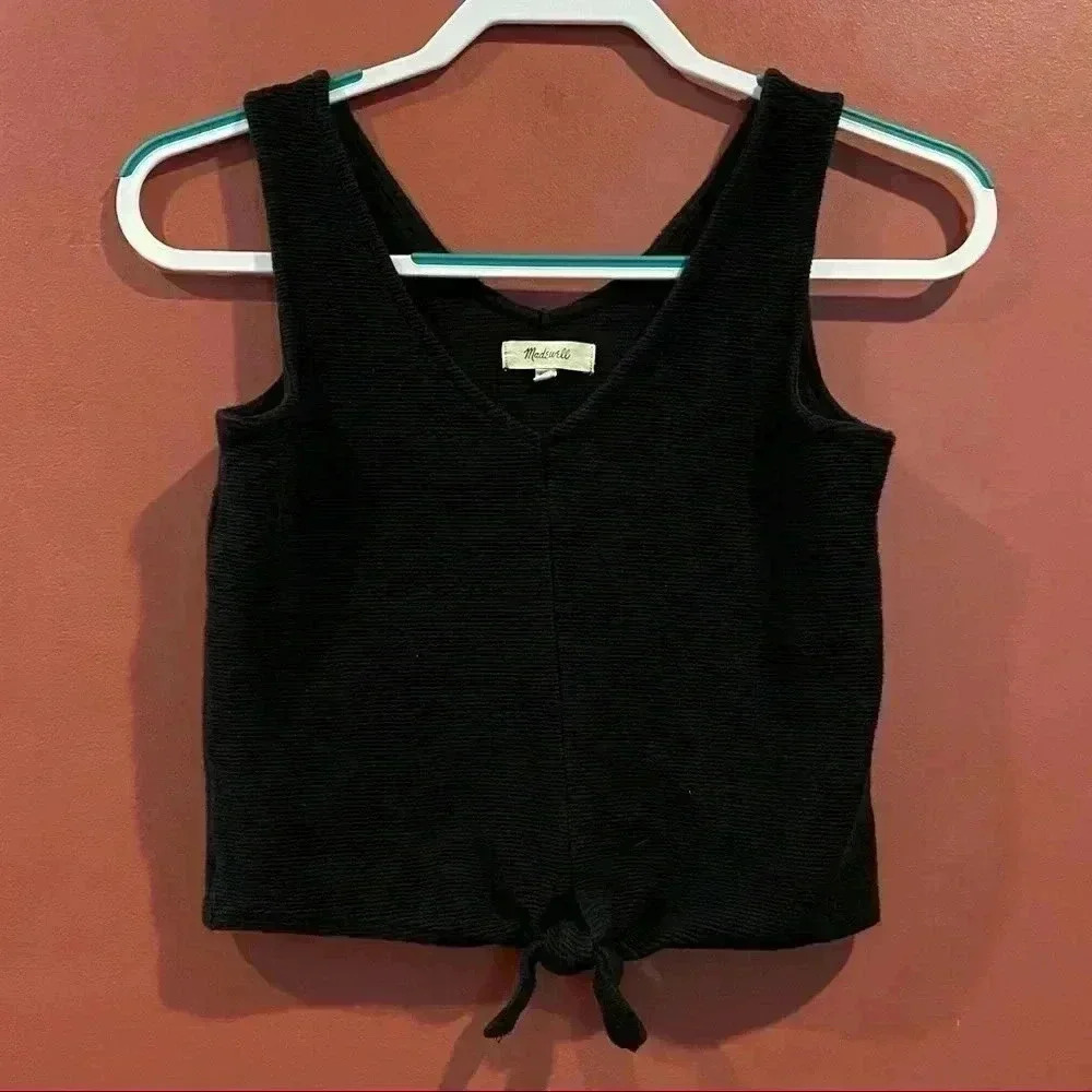 Madewell Texture & Thread Tie-Front Tank Top